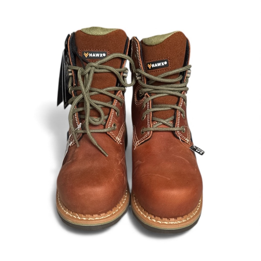 Hawx Women's 6'' Platoon Waterproof Brown Leather Work Boots - Size 5.5 NWT
